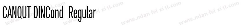 CANQUT DINCond-Regular字体转换